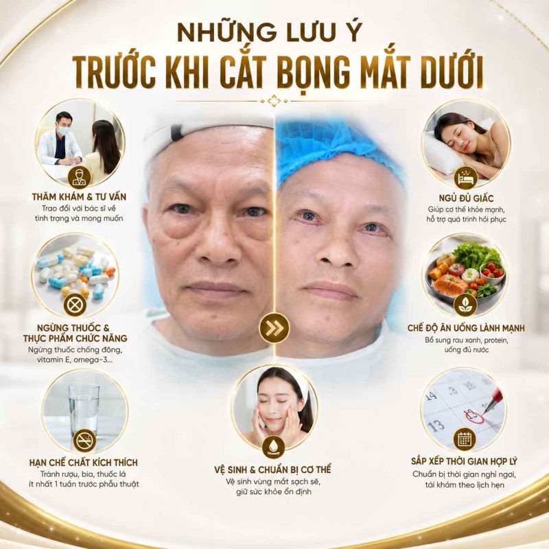 Những lưu ý trước khi cắt bọng măt dưới