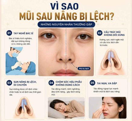 Vì sao mũi sau nâng bị lệch