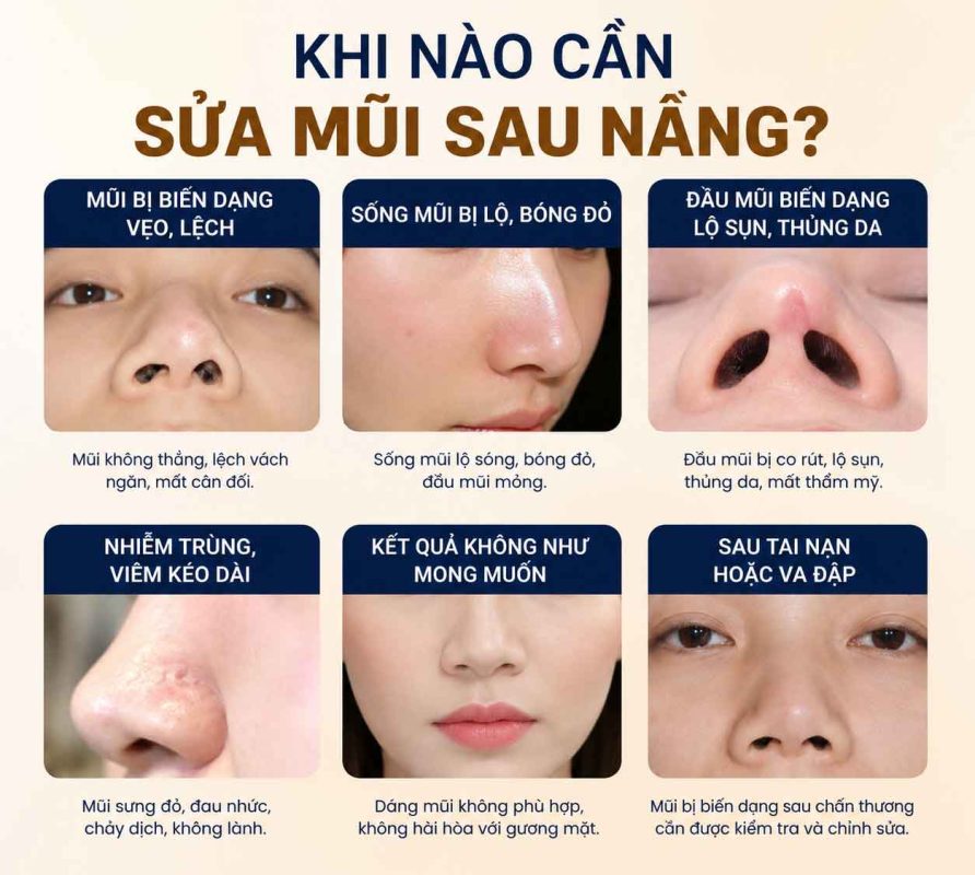 Khi nào cần sửa mũi sau nâng
