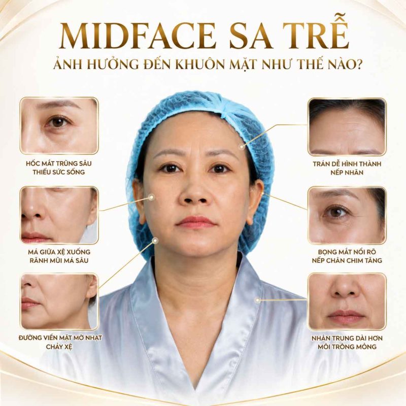Midface sa trễ ảnh hưởng đến khuôn mặt như thế nào