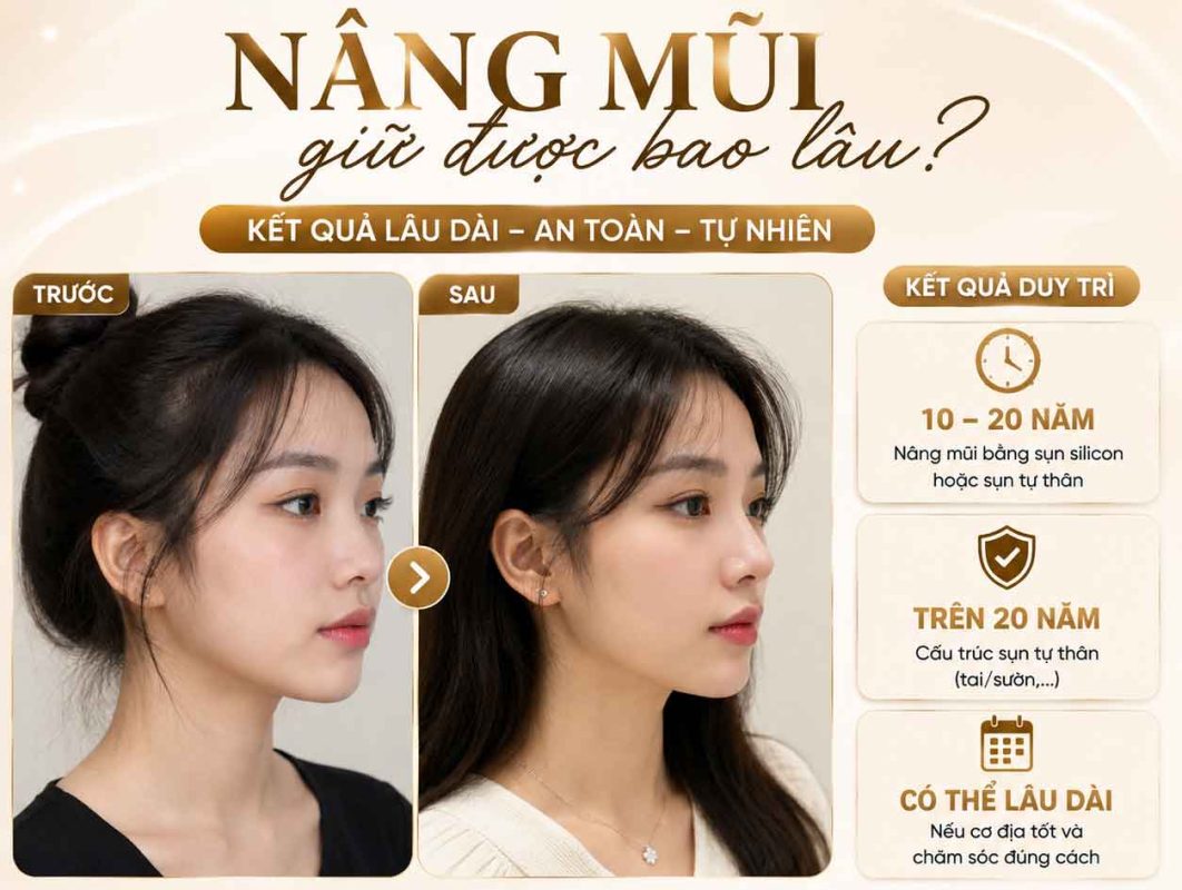 Nâng mũi giữ được bao lâu Nâng mũi giữ được bao lâu