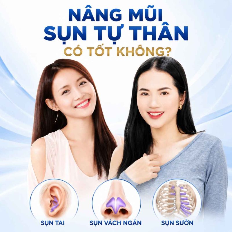 Nâng mũi sụn tự thân có tốt không? Nâng mũi sụn tự thân có tốt không