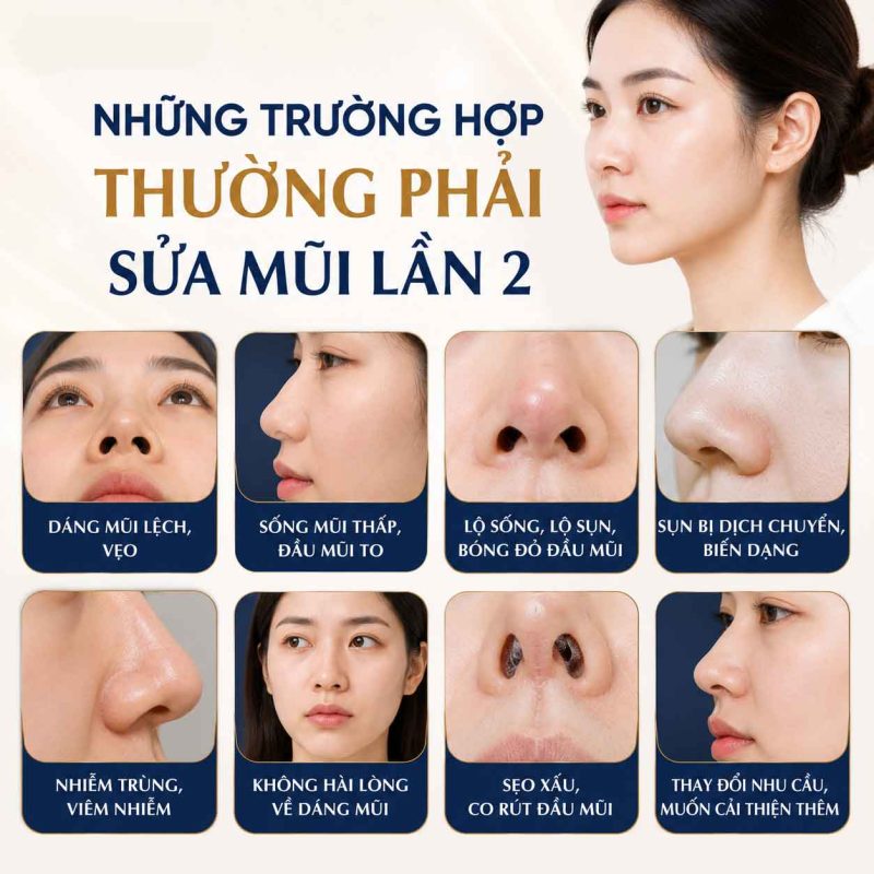 Sửa mũi lần 2 có khó hơn lần đầu không Những trường hợp nên sửa mũi lần 2