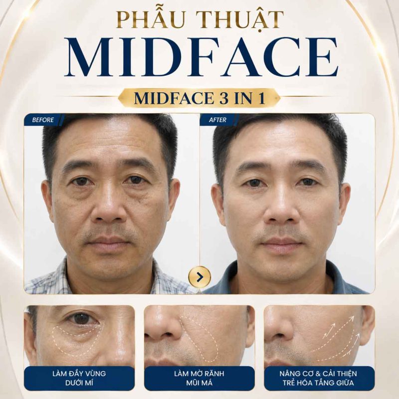 Phẫu Thuật Midface Là Gì? Có Giúp Cải Thiện Vùng Mắt Và Tầng Mặt Giữa Không? Phẫu thuật midface là gì