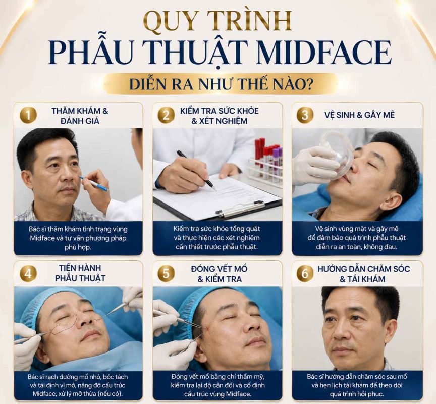 Phẫu Thuật Midface Là Gì? Có Giúp Cải Thiện Vùng Mắt Và Tầng Mặt Giữa Không? Quy trình phẫu thuật midface diễn ra như thế nào