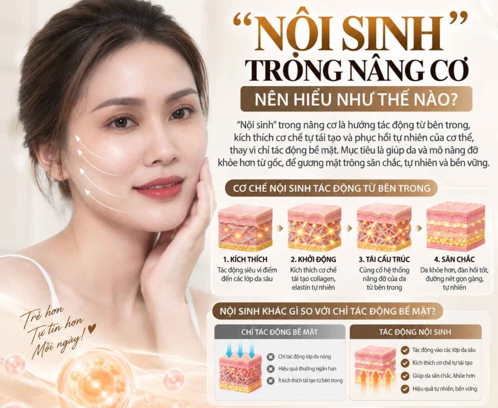 Nâng Cơ Nội Sinh Siêu Vi Điểm Không Phẫu Thuật Là Gì? Nội sinh trong nâng cơ nên hiểu như thế nào?