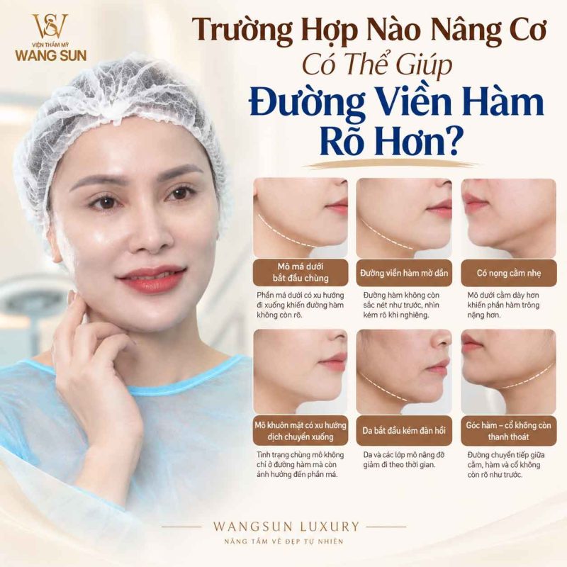Nâng cơ có giúp đường viền hàm gọn hơn không Trường Hợp Nào Nâng Cơ Có Thể Giúp Đường Viền Hàm Rõ Hơn?